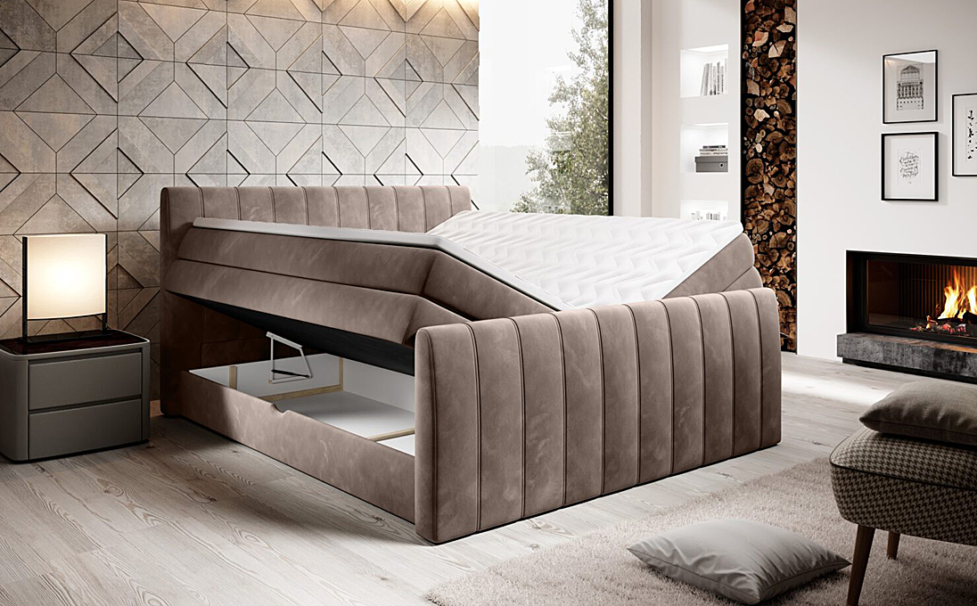 CARINA łóżko z tkaniny