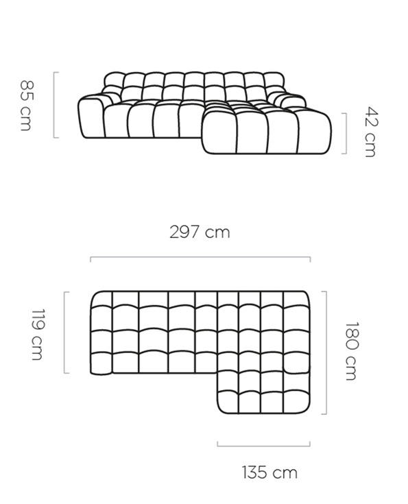 wymiary narożnika CAMPILE