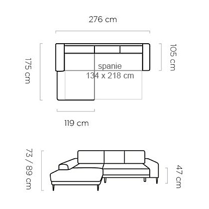 wymiary narożnika CAPITOL