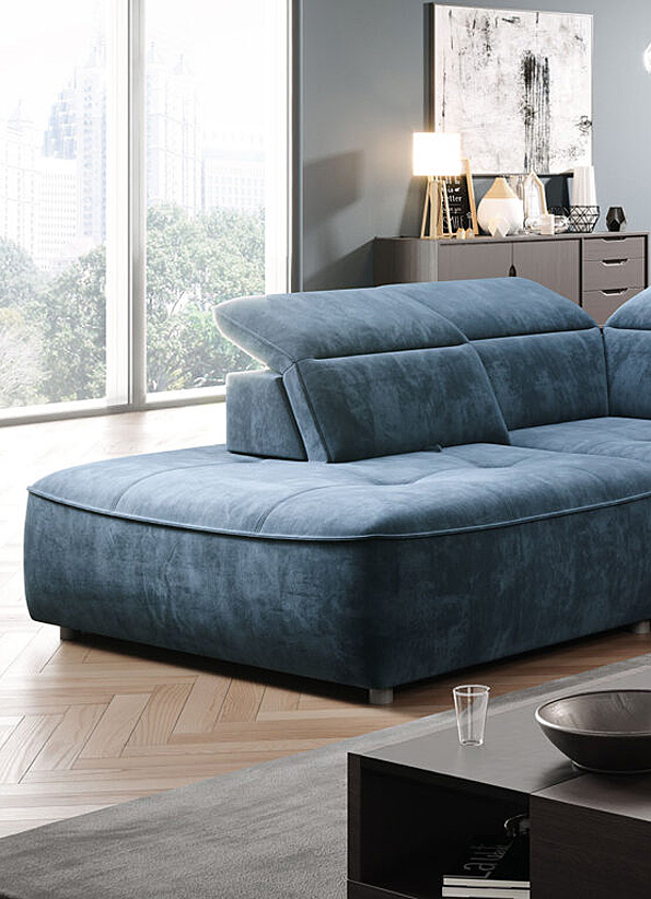 narożnik  z funkcją spania i skrzynią na pościel