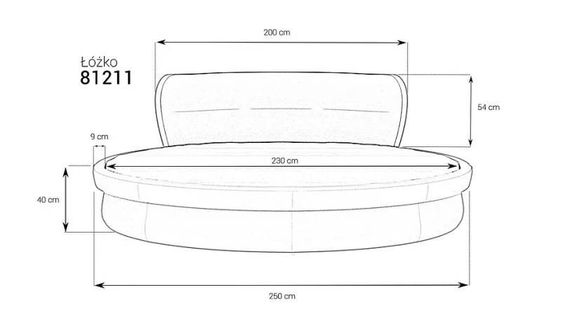 łóżko okrągłe