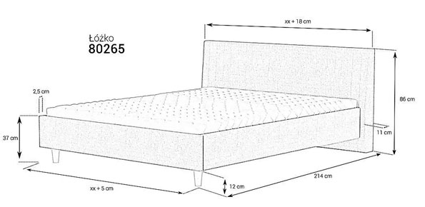 wymiar łóżka