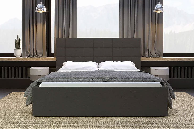 łózko tapicerowane czekolada