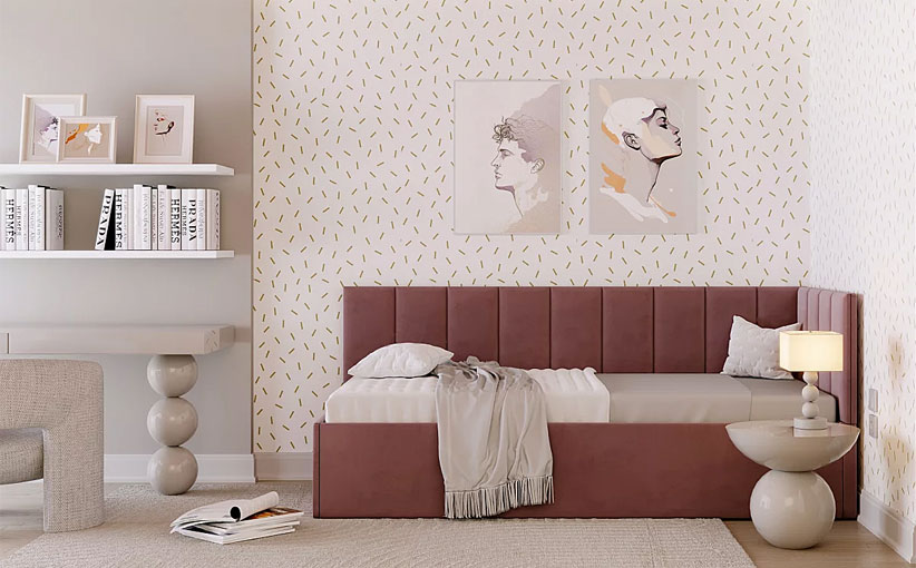 łóżko dziecięce tapicerowane 81260