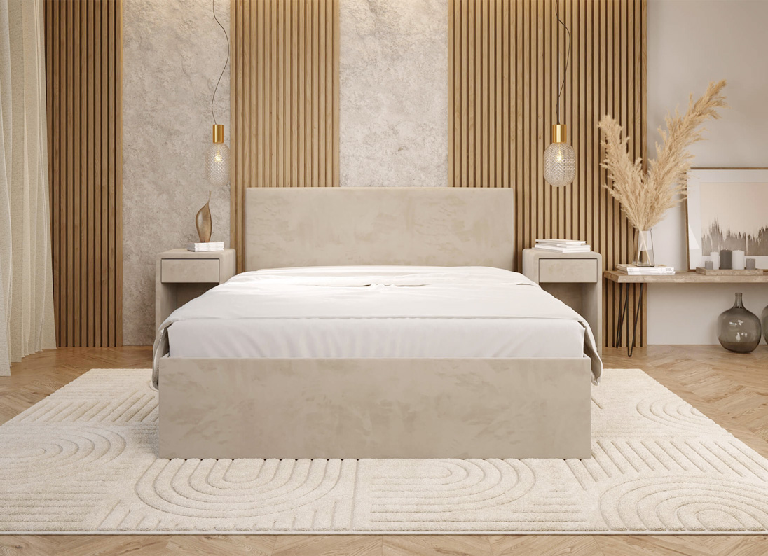 8600  łóżko z tkanina