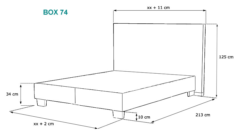 box 74 lozko kontynentalne