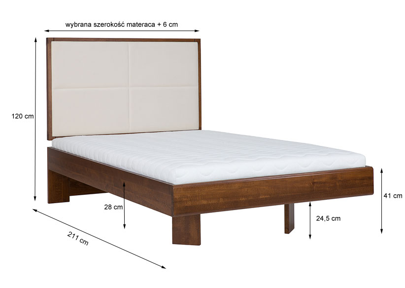 łóżko drewniane bukowe188