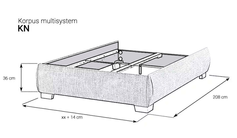 KN-RM KORPUS ŁÓZKA