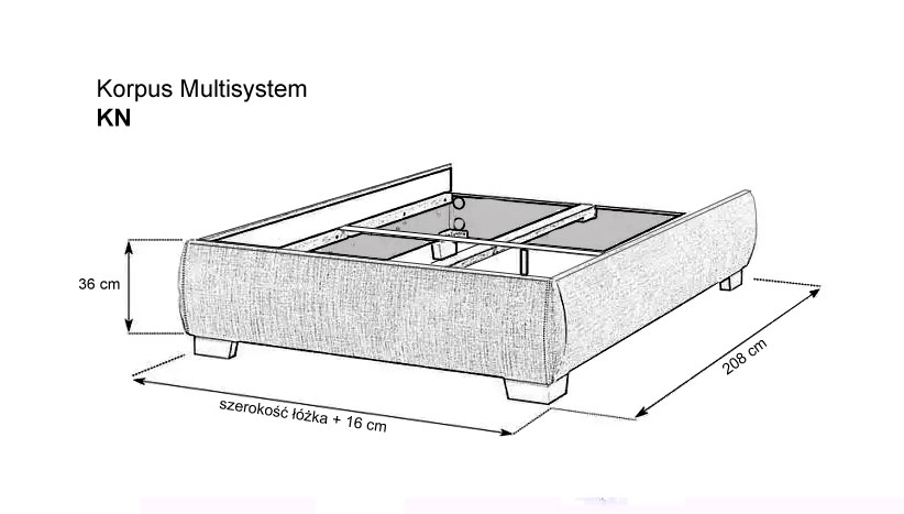 korpus łóżka kn-n
