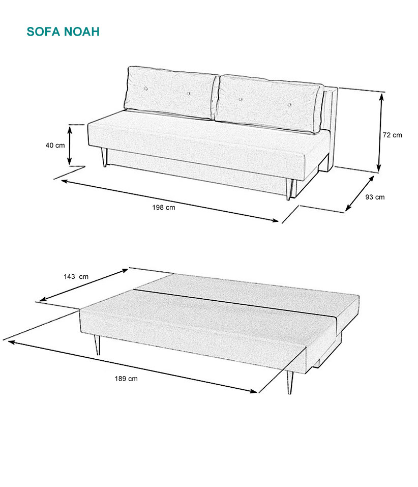 Sofa Noah z funkcją spania